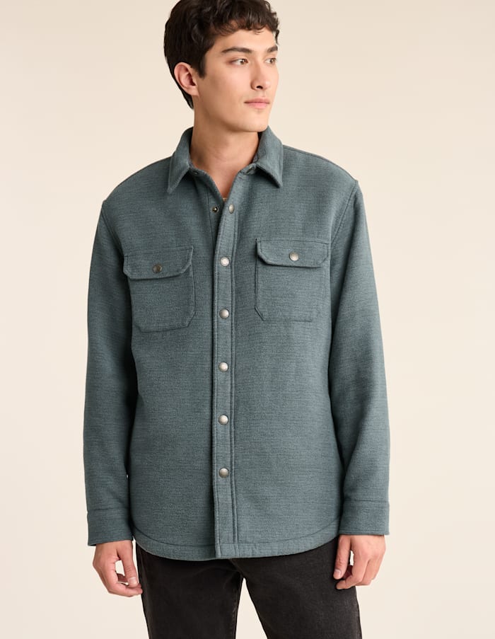 MEN'S DOUBLESOFT SHERPA-LINED SHIRT JACKET